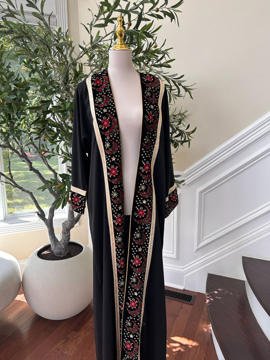 Black Detail Essence Cardigan Abaya