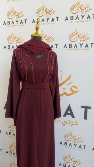 Layali Ramadan Collection: Red Elegance Abaya