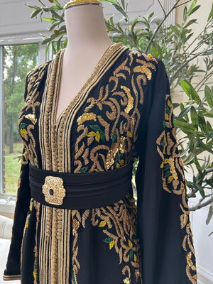 Golden Black Kuftan Elegance