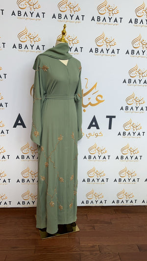 The Green Golden Charm Abaya#336