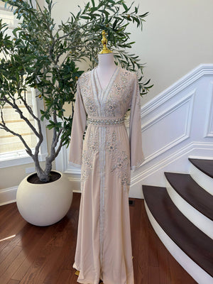 Cream Beaded Royale Kuftan