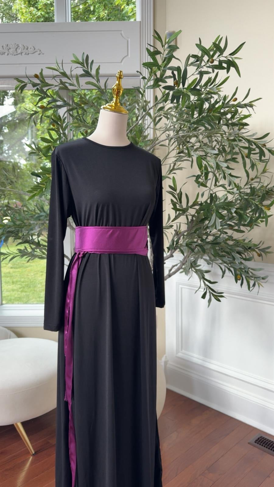 Purple Satin Belt