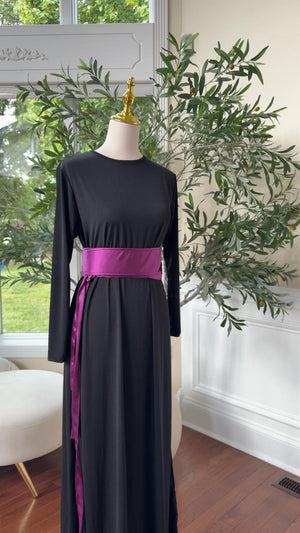 Purple Satin Belt