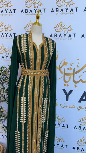 Golden Green Kuftan Elegance