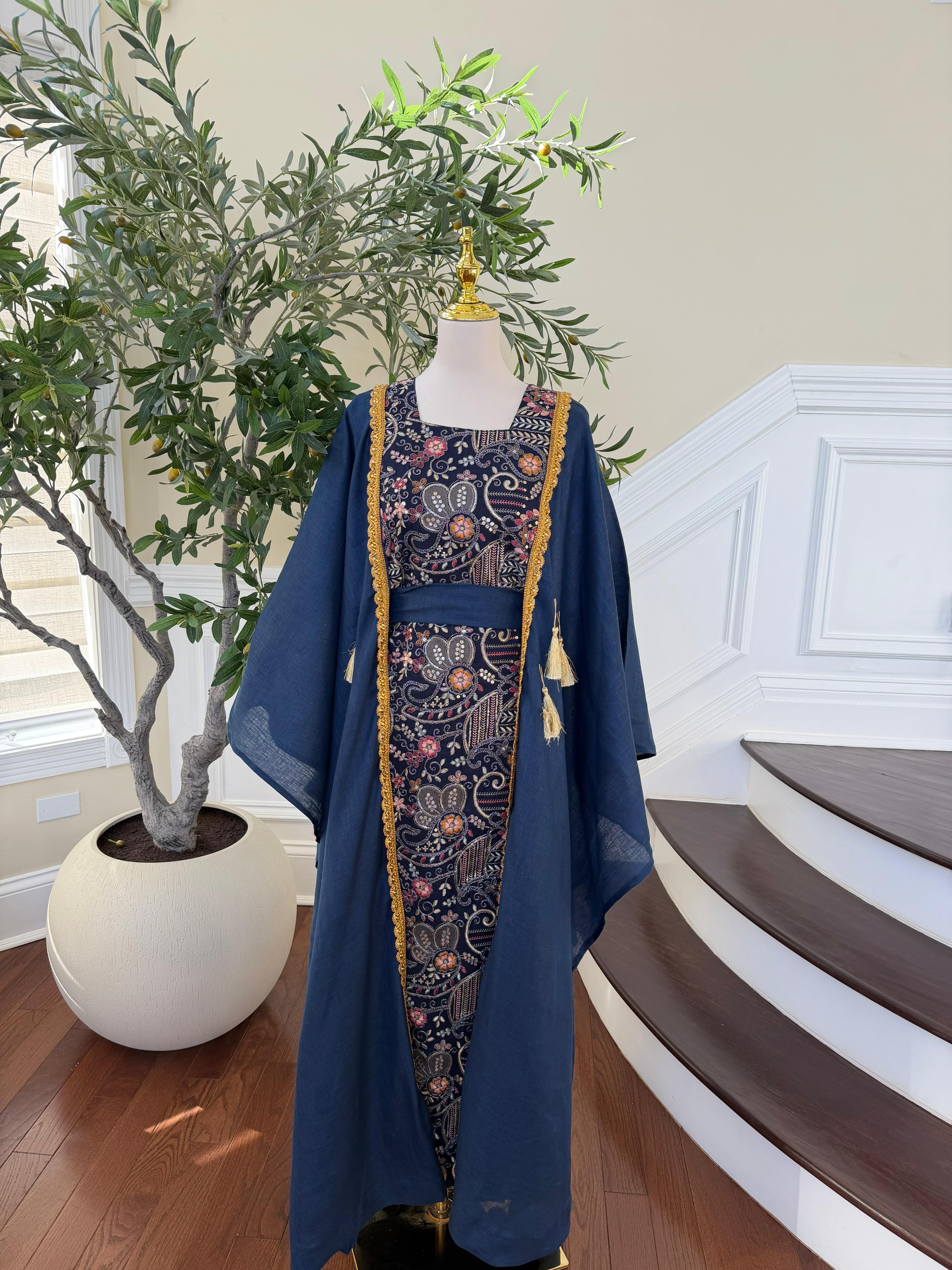 Celestial Blue Embroidery Dress