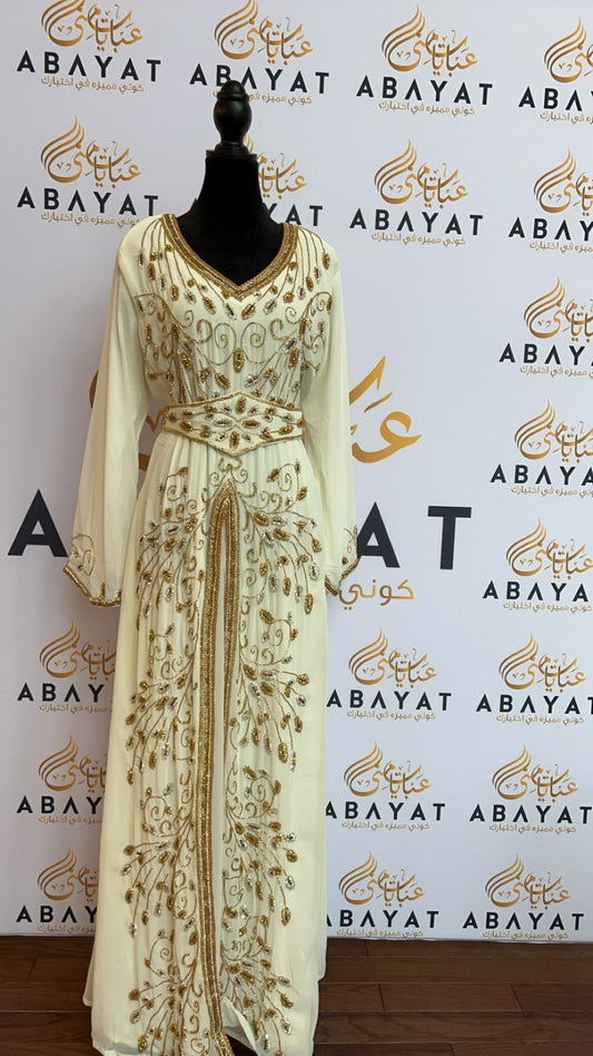 The White and Gold Kuftan of Elegance #8097701