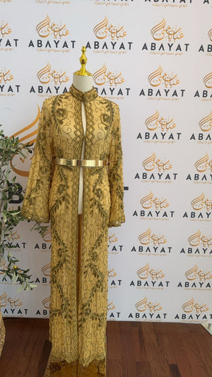 Golden Yellow Cardigan Abaya