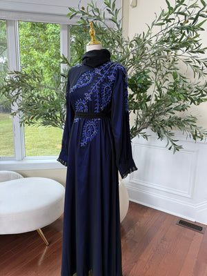 Blue Pearl Abaya