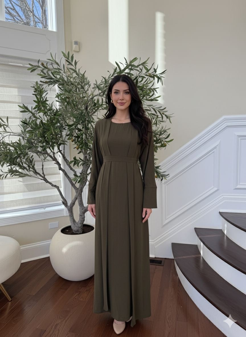 Elegant Two Piece Abaya Set