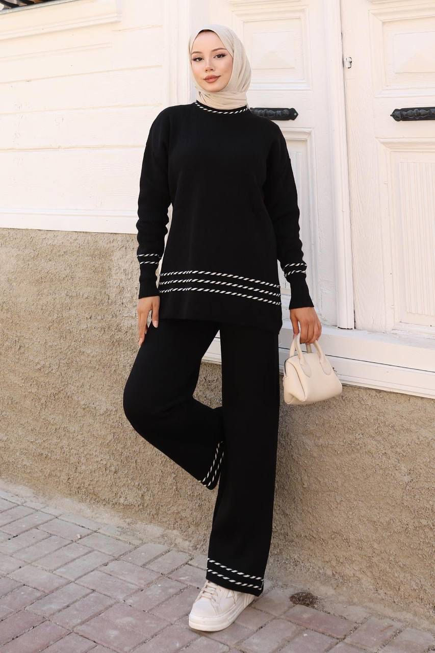 Elegant Two Piece Crewneck Set #6151