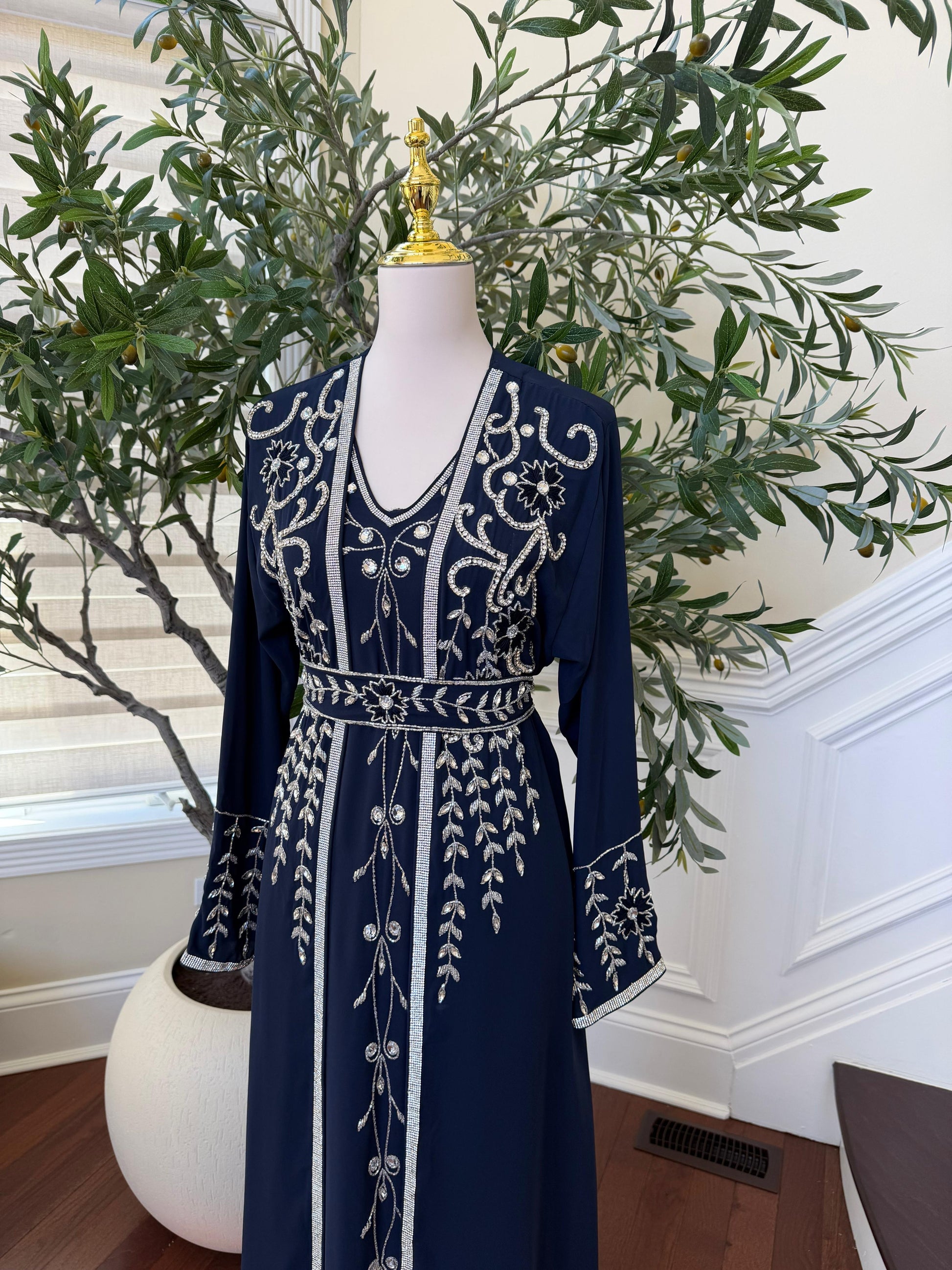 Blue Royale Beaded Kuftan