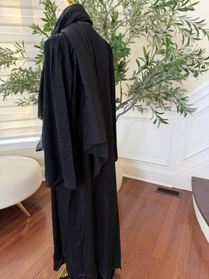 Crescent Night Black Abaya