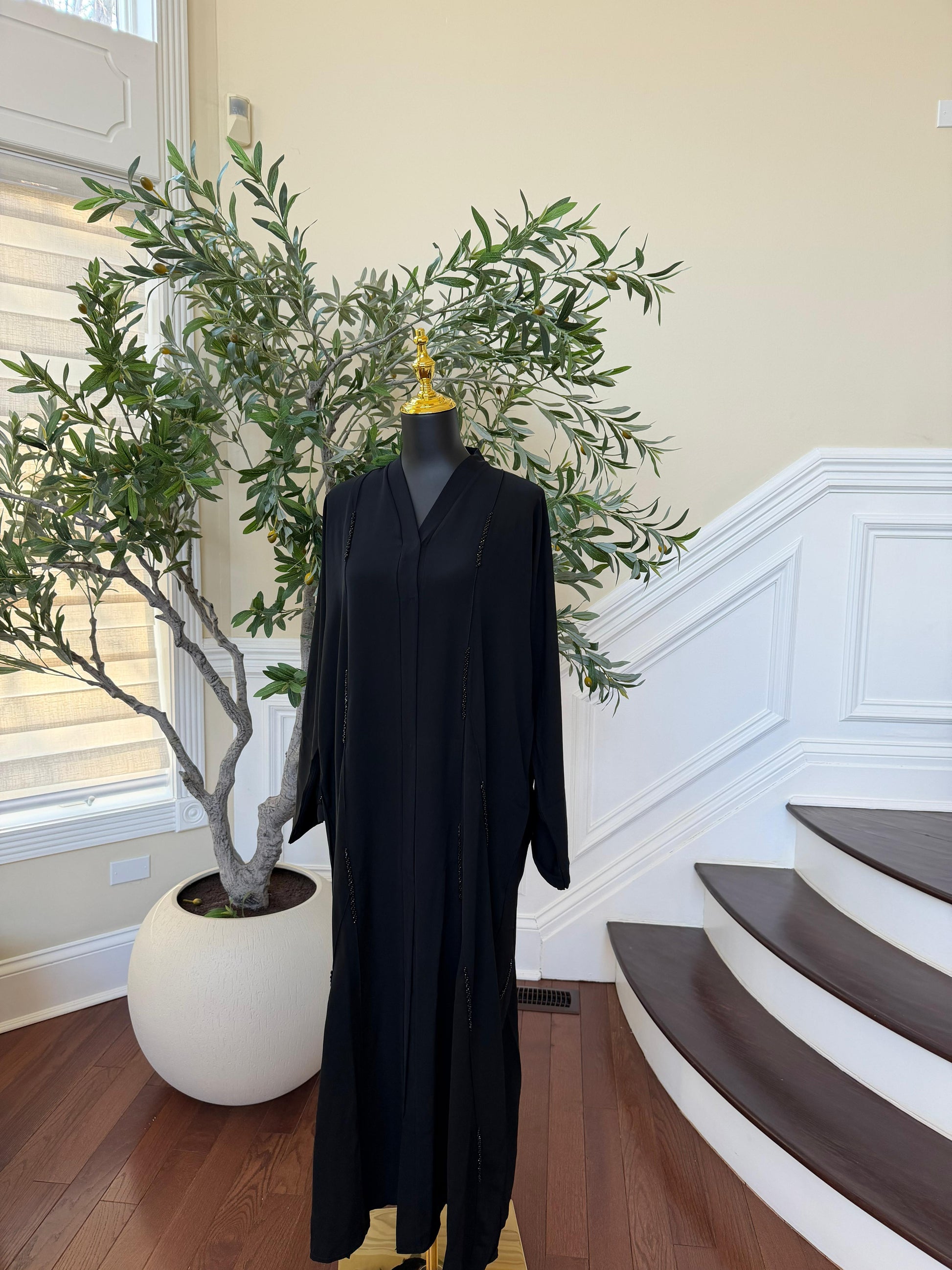 Black Bloom Ramadan Abaya