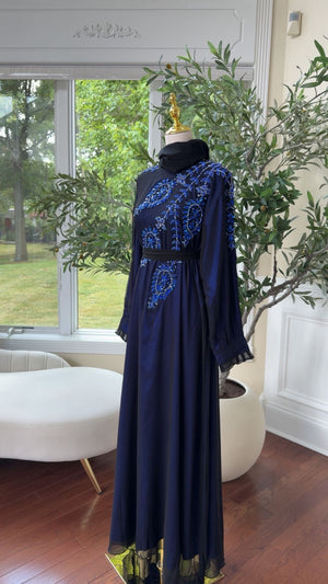 Blue Pearl Abaya