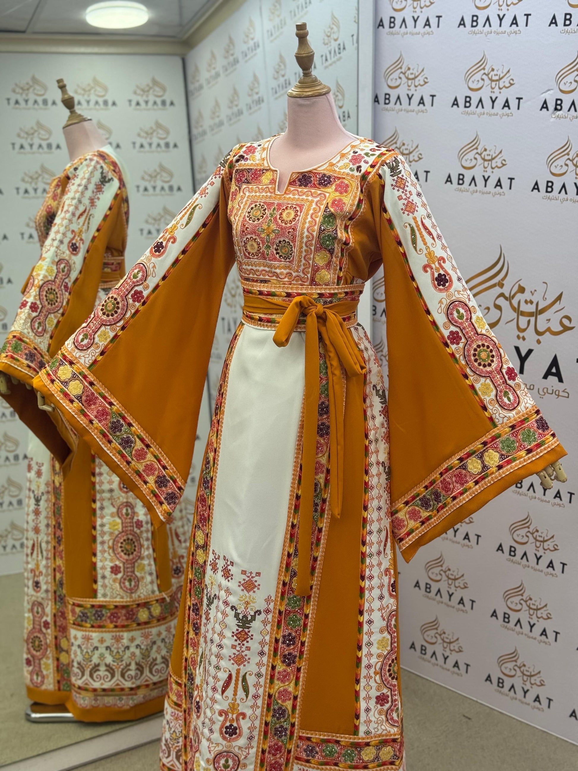 Mustard Bloom Heritage Embroidered Thobe