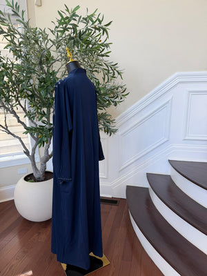 Royal Blue Rose Abaya