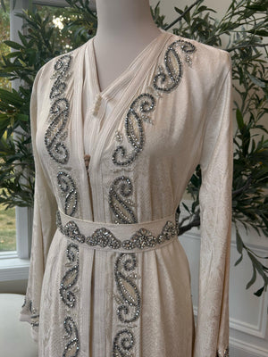 White Royale Beaded Kuftan