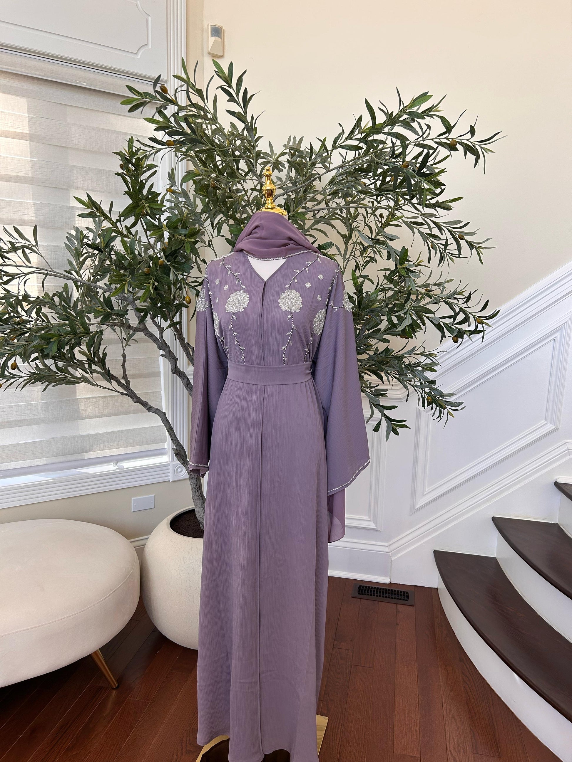 Lavender Charm Luxe Abaya