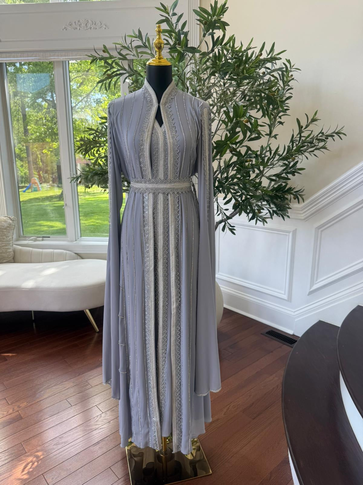 Elegant Baby Blue Kuftan