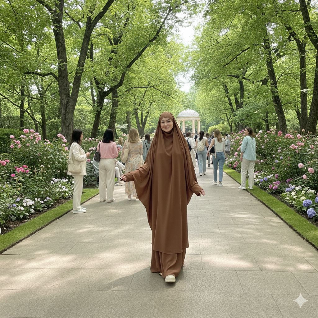 Khimar Jilbab Two Piece Abaya Set