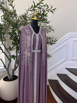 Liliac Charm Floral Kuftan