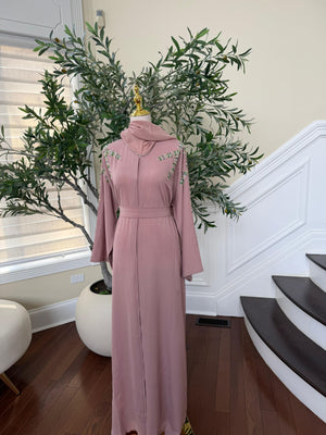 Light Pink Rose Blush Abaya