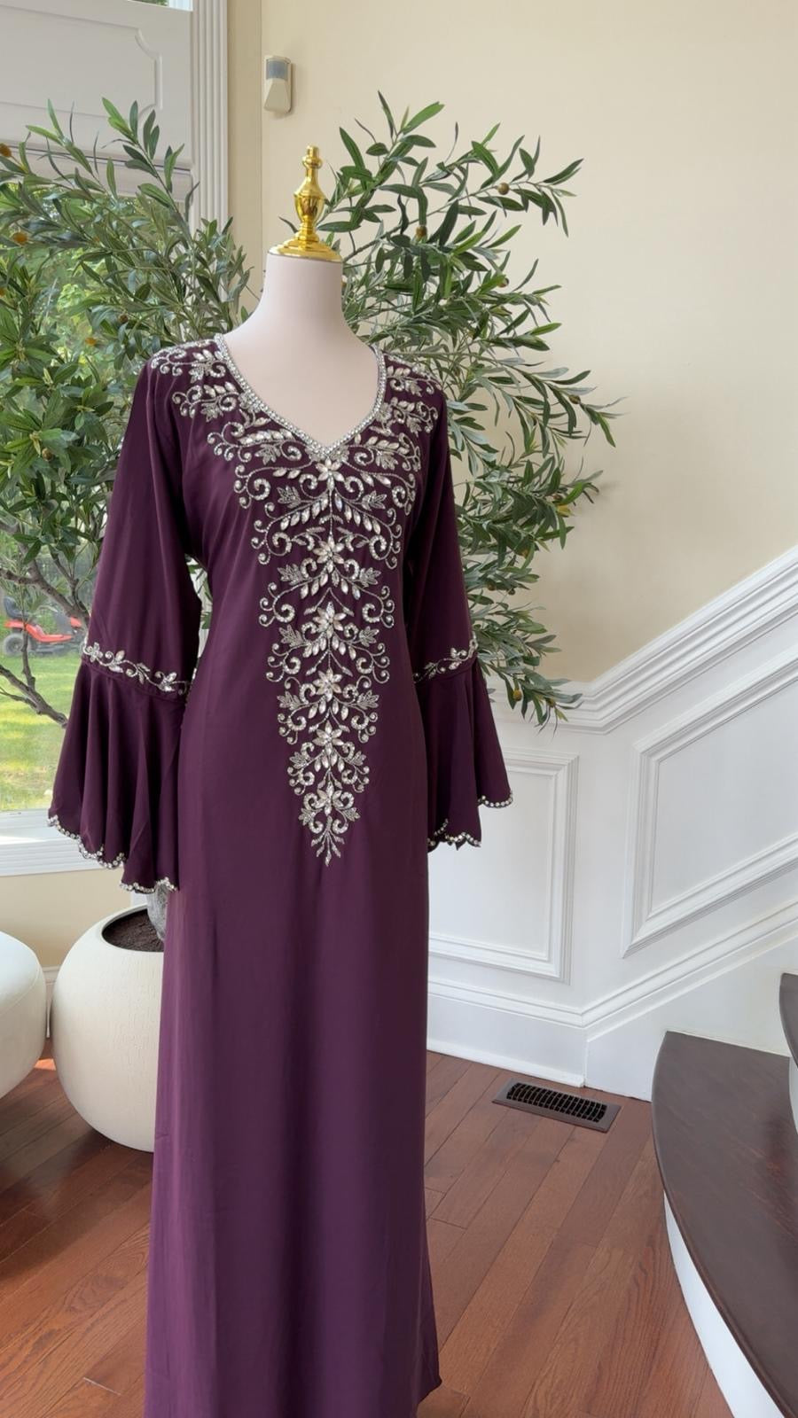Royal Purple Floral Kuftan