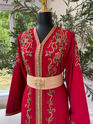 Hot Pink Elegance Gold Kuftan