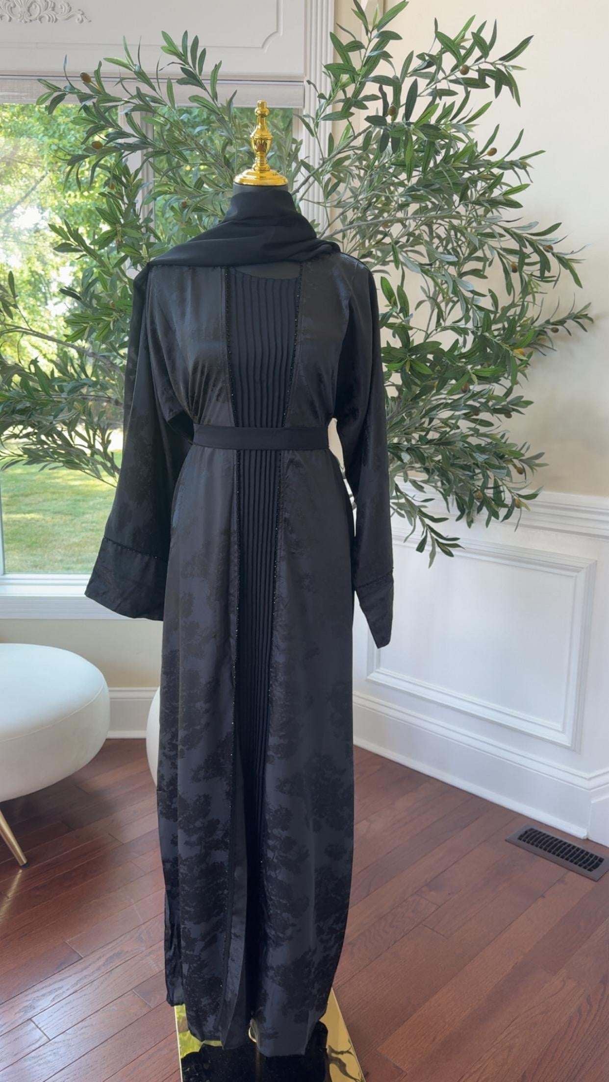 Midnight Floral Twilight Abaya