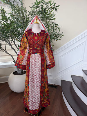 White Embroidery Tatreez Traditional Thobe