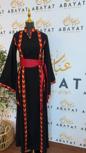 Elegant Black Tatreez Abaya -5985