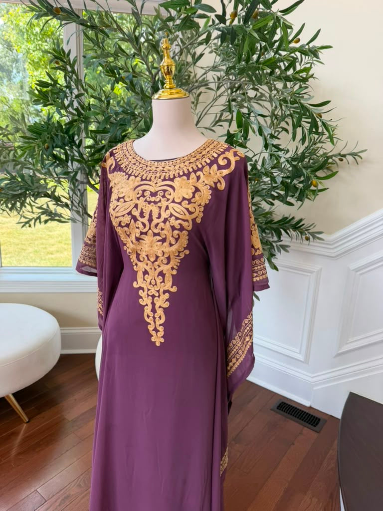 Purple Rose Golden Dress