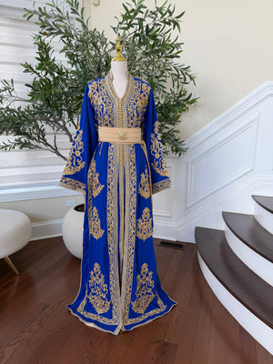 Blue Royal Elegance Beaded Kuftan