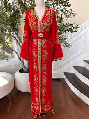 The Red Royale Beaded Kuftan