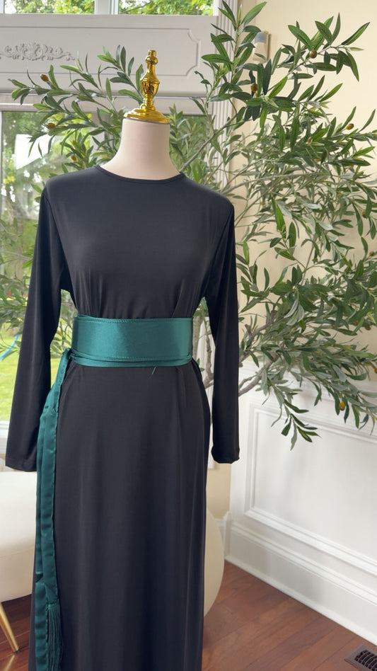 Green Satin Belt