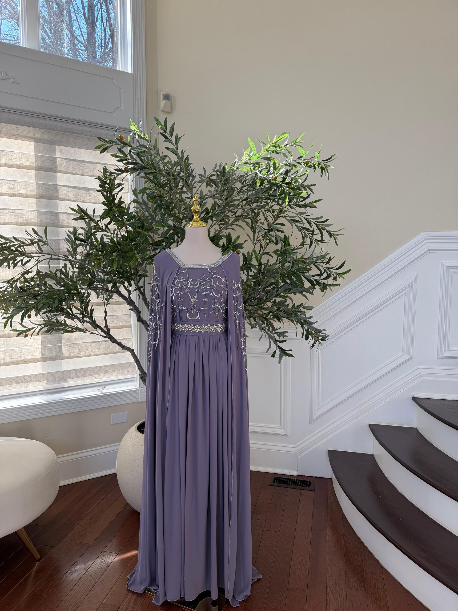 Lavender Drape Elegance Kuftan