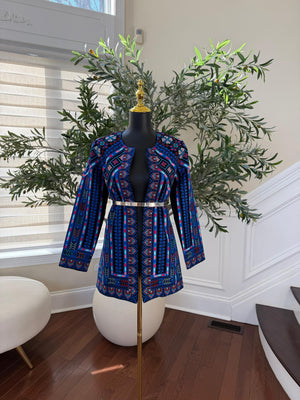 Blue Bloom Tatreez Heritage Jacket