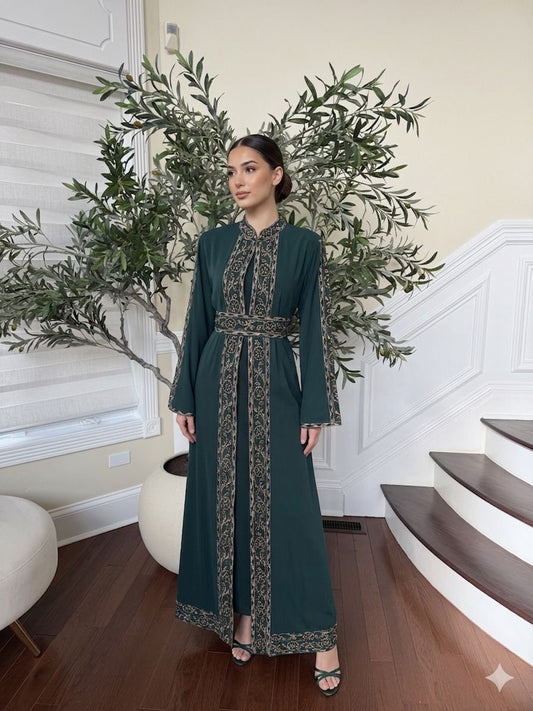 Green Tatreez Elegance Thobe