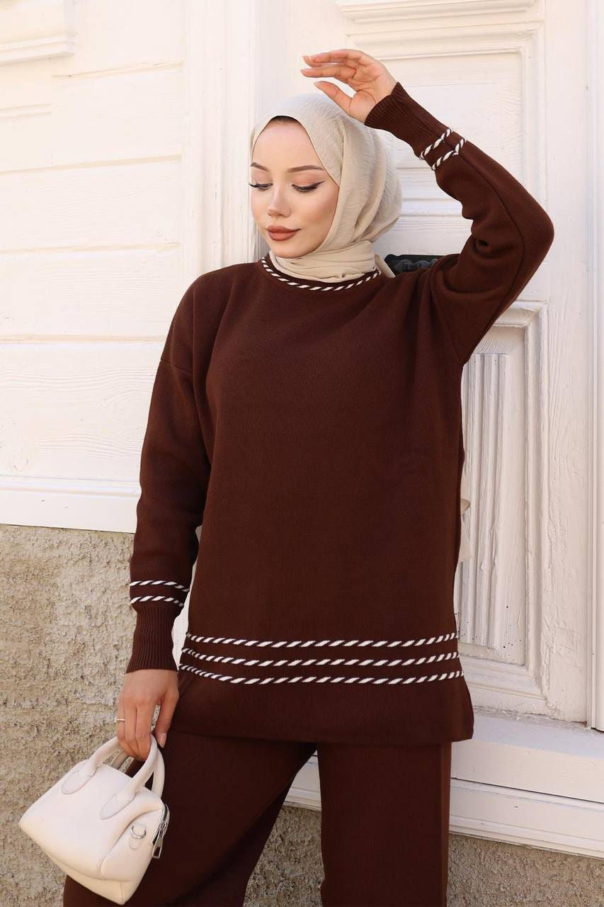 Elegant Two Piece Crewneck Set #6151
