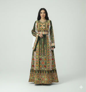Olive Green/White Satin
Maleka Embroidered Thobe