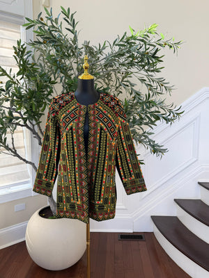 Green Tatreez Heritage Jacket