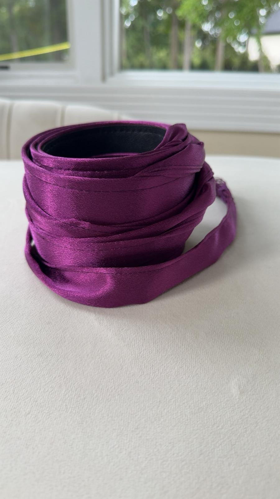 Purple Satin Belt