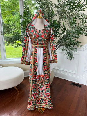 Velvet Embroidery Beaded Thobe