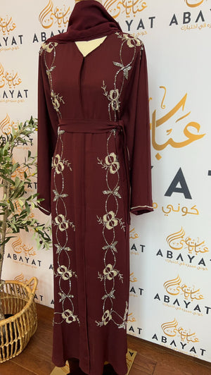 Elegant Burgundy Abaya