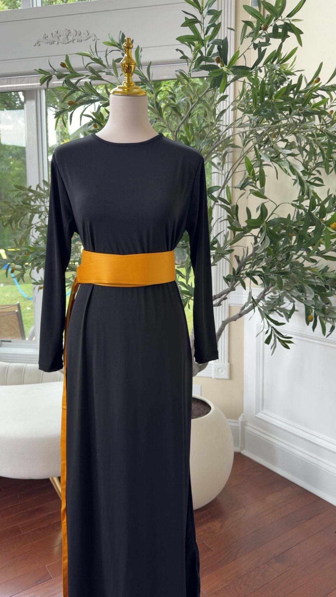 Yellow Satin Belt