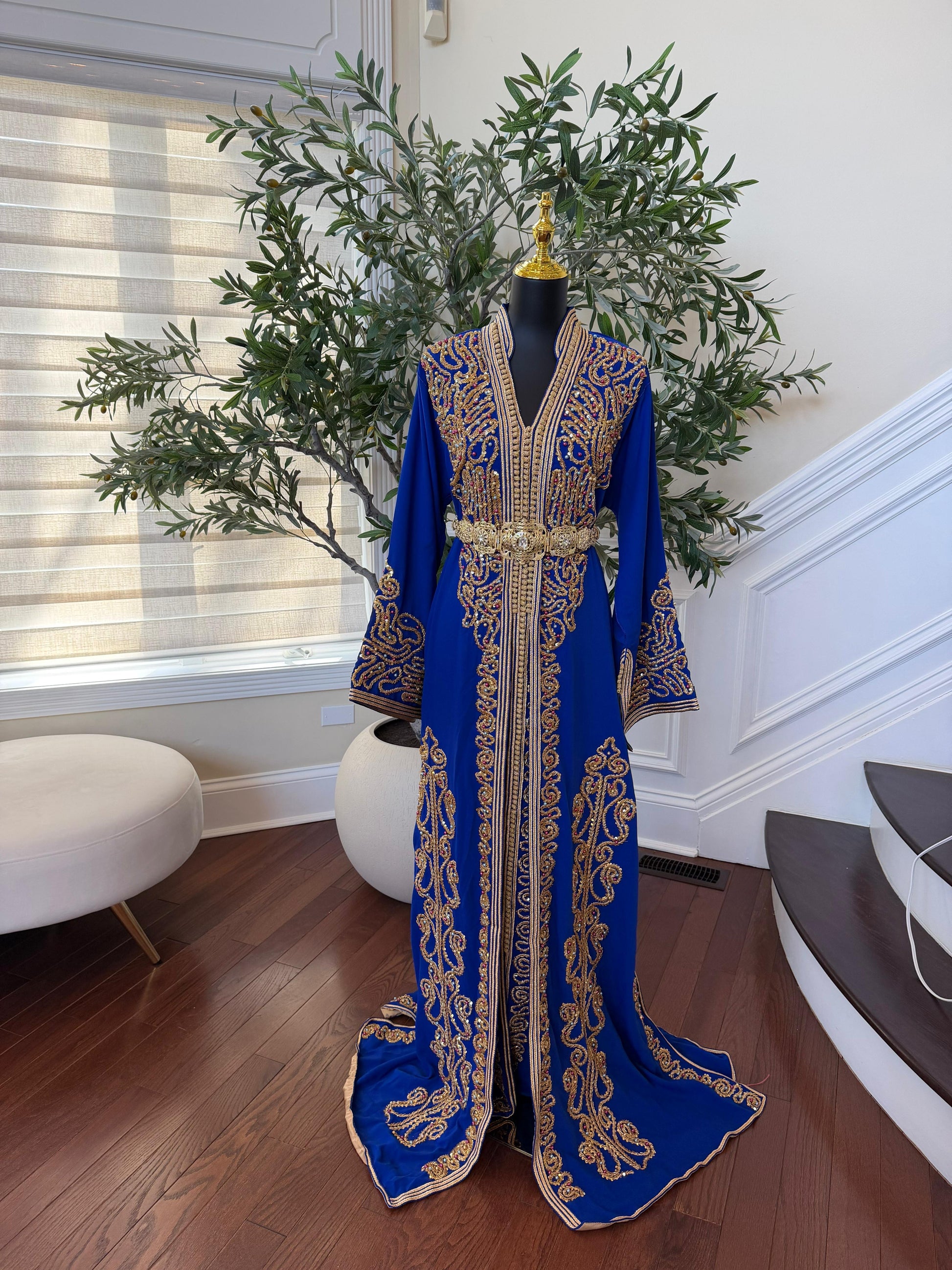 Blue Royale Beaded Kuftan