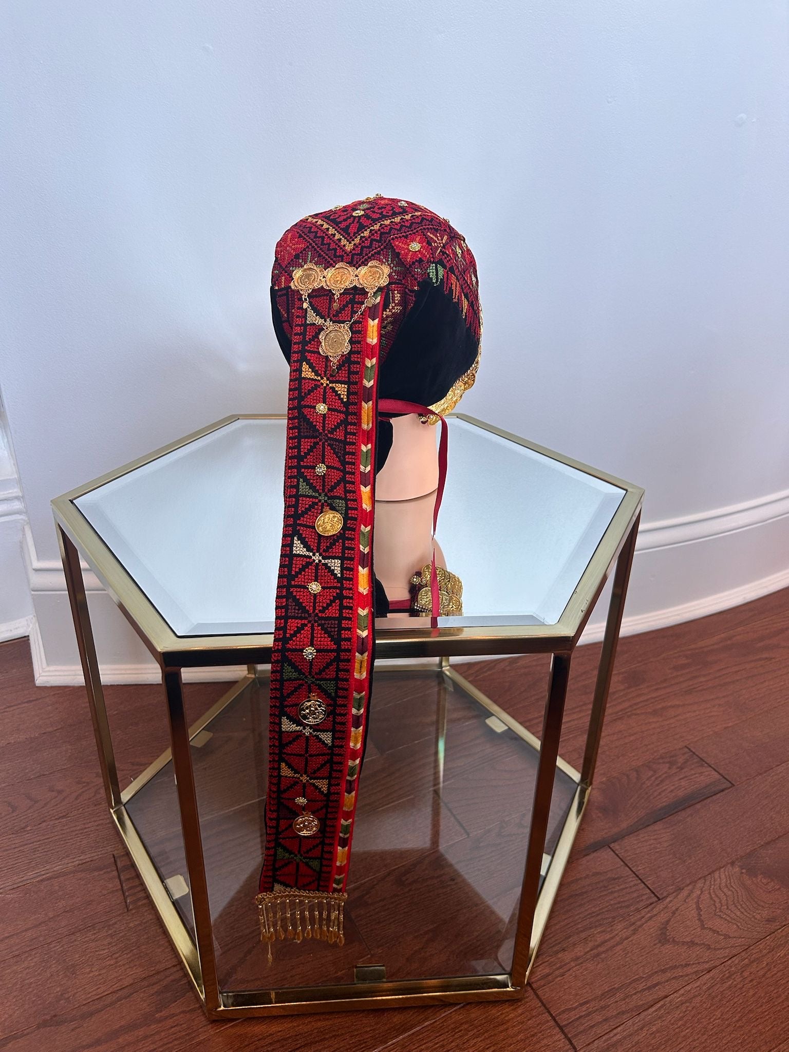 Embroidery Red Tatreez HeadPiece