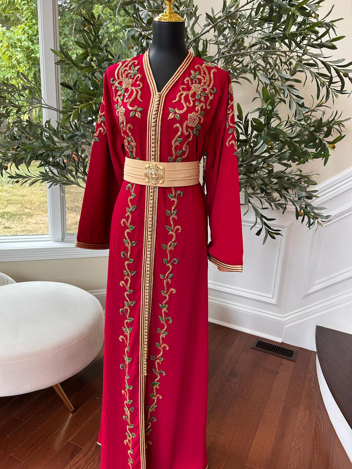 Hot Pink Elegance Gold Kuftan