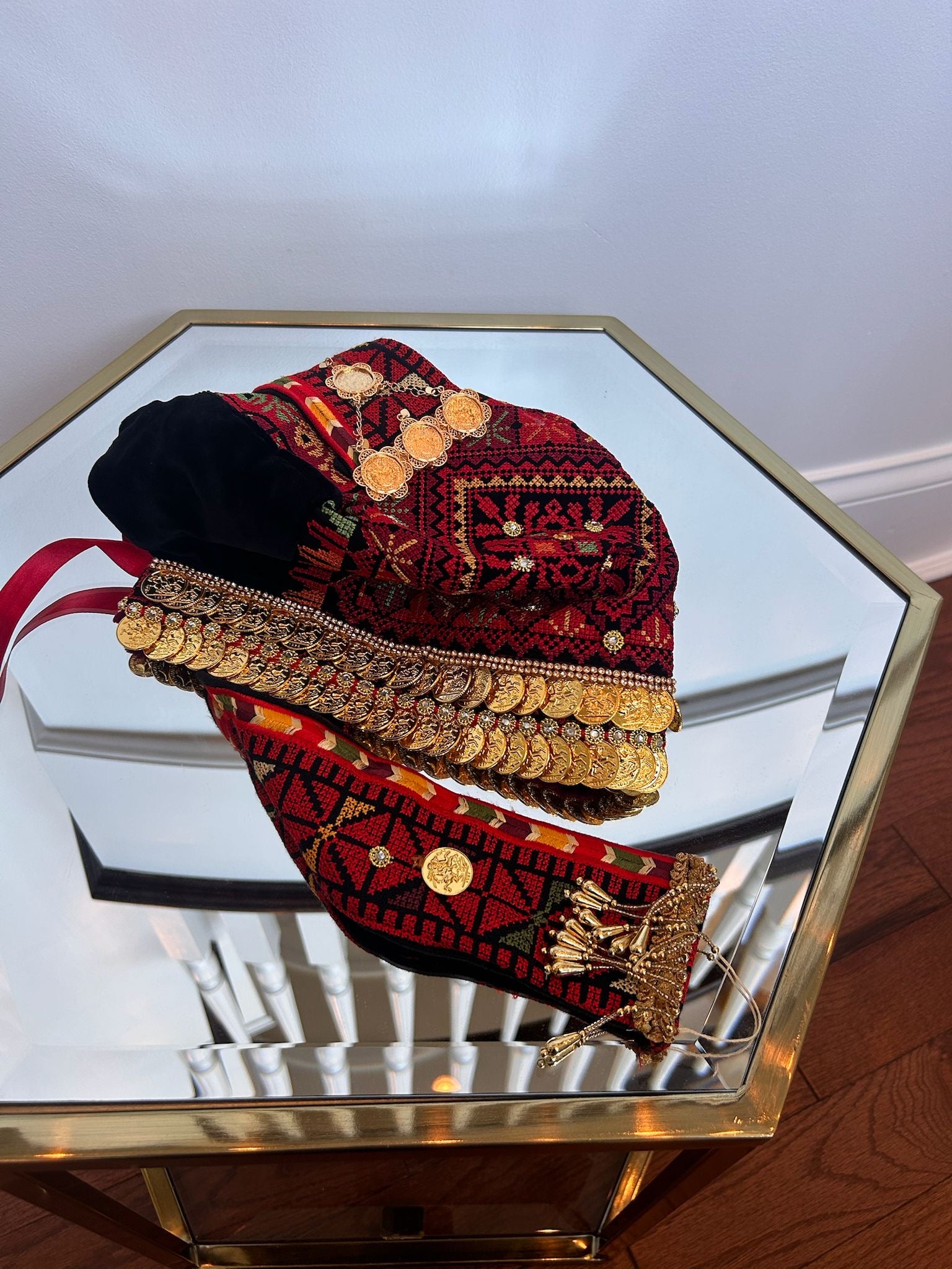 Embroidery Red Tatreez HeadPiece
