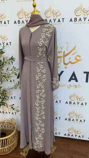 Lavender Floral Abaya